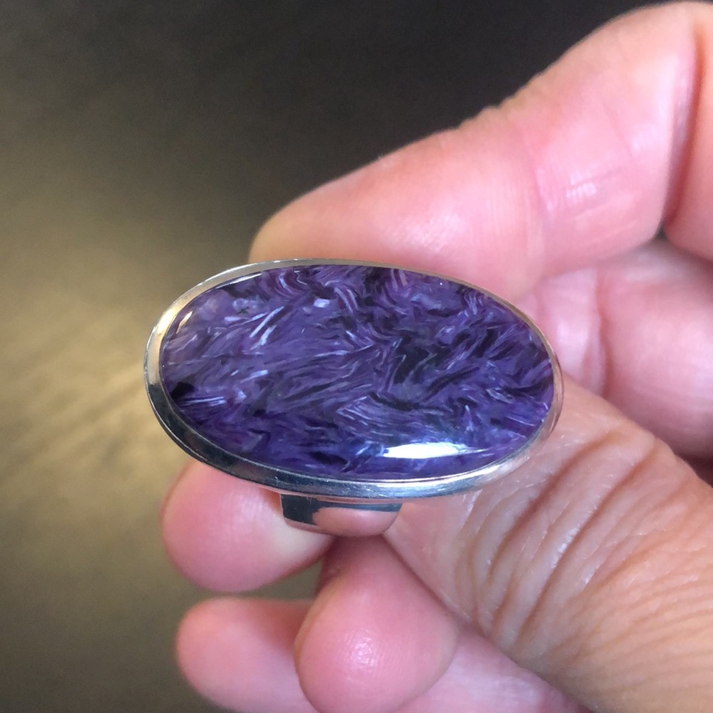 Sterling Silver Charoite Ring - image 7